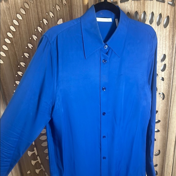 Womens Helmut Lang Blue Button up Collard Shirt - Picture 5 of 5